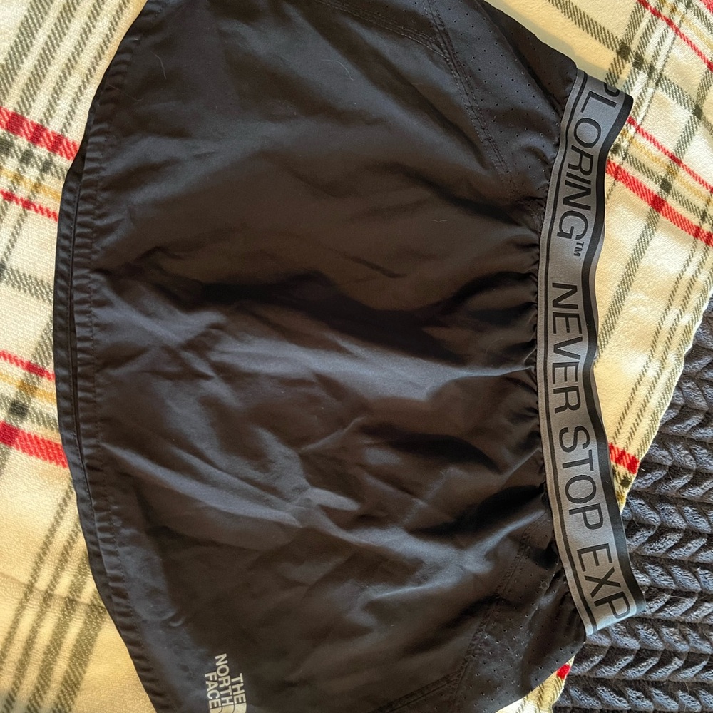 The North Face Black Skirt with Plaid Accent